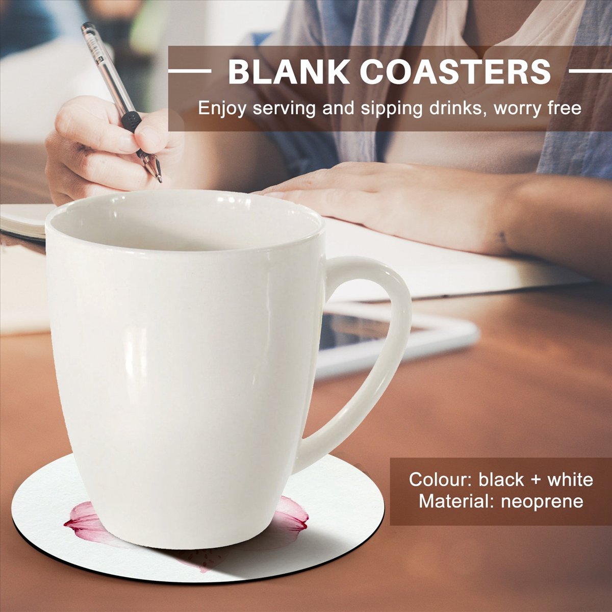 Coaster Sublimation Blank - KSOL Yuvarlak Süblimasyon Boş Bardak Altlığı