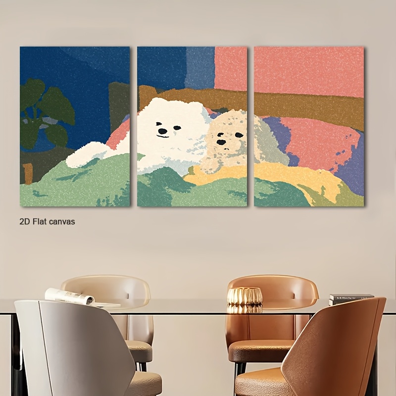 Canvas Wrap Ready - Çerçevesiz Kanvas 3 Parça Çerçeveli Tüylü