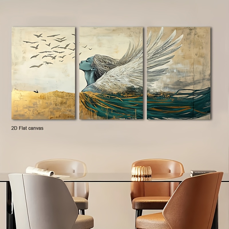 Canvas Wrap Ready - Çerçevesiz Kanvas 3 Parça Çerçeveli Kanatlı