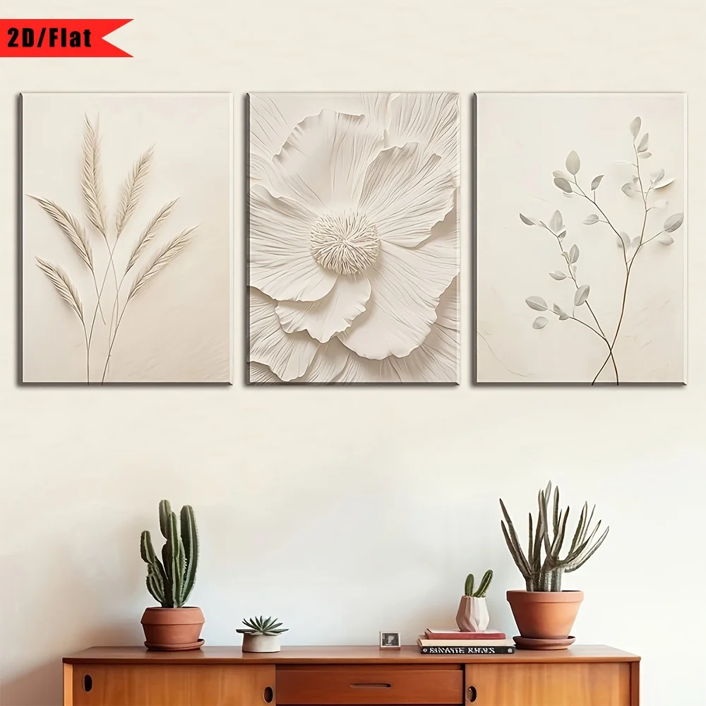 Canvas Wrap Ready - 2D Düz, 3 adet, sarmaşık kanvas,